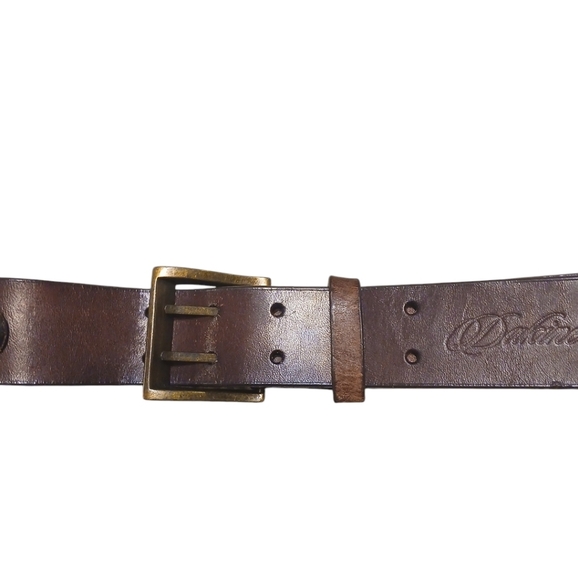 Two Genuine Leather Men's Belts Size 34 Medium 32-36 in Waist - Picture 5 of 11